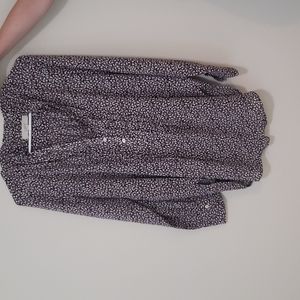 Loft Maroon Patterned Blouse